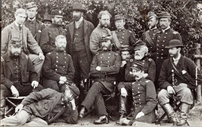 General Marcy und Freunde im Camp Winfield Scott, nahe Yorktown